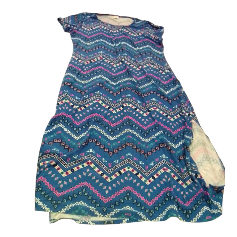 Dress: Blue/Aztec Pattern