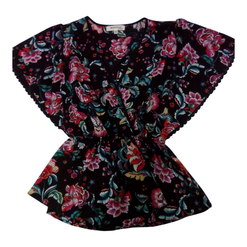 Shirt: Black/flowers