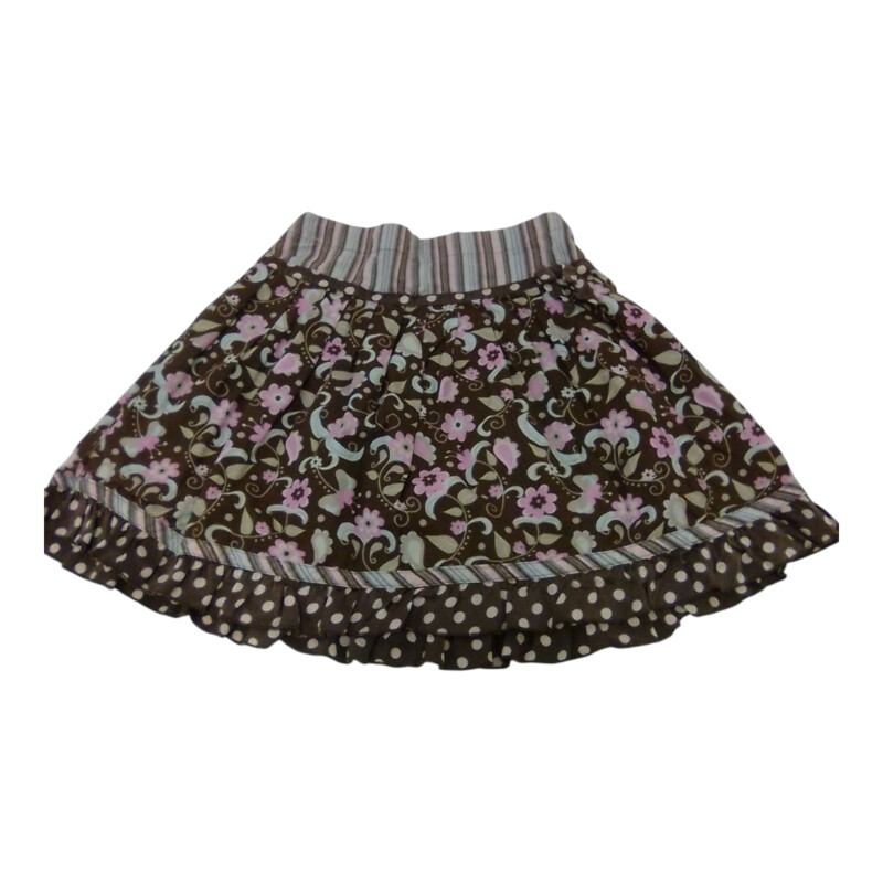 Skirt: Flowers/Brown