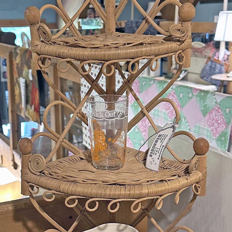 Wicker Corner Shelf