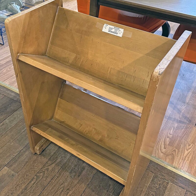 Heavy Blond Wood Bookcase