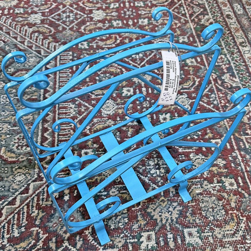 Aqua Metal Magazine Rack