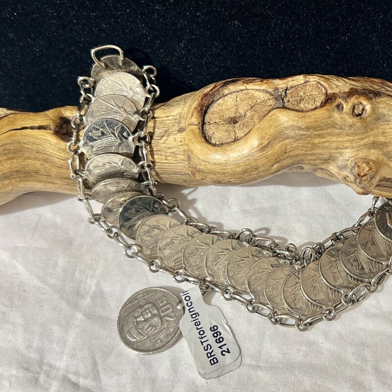 Foreign coin bracelet