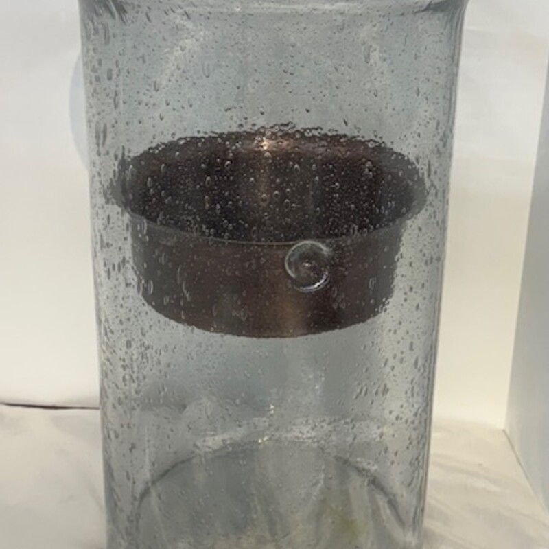 Glass Hurricane W Metal