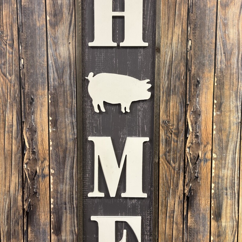 Home Pig Decor Sign
8x31 In