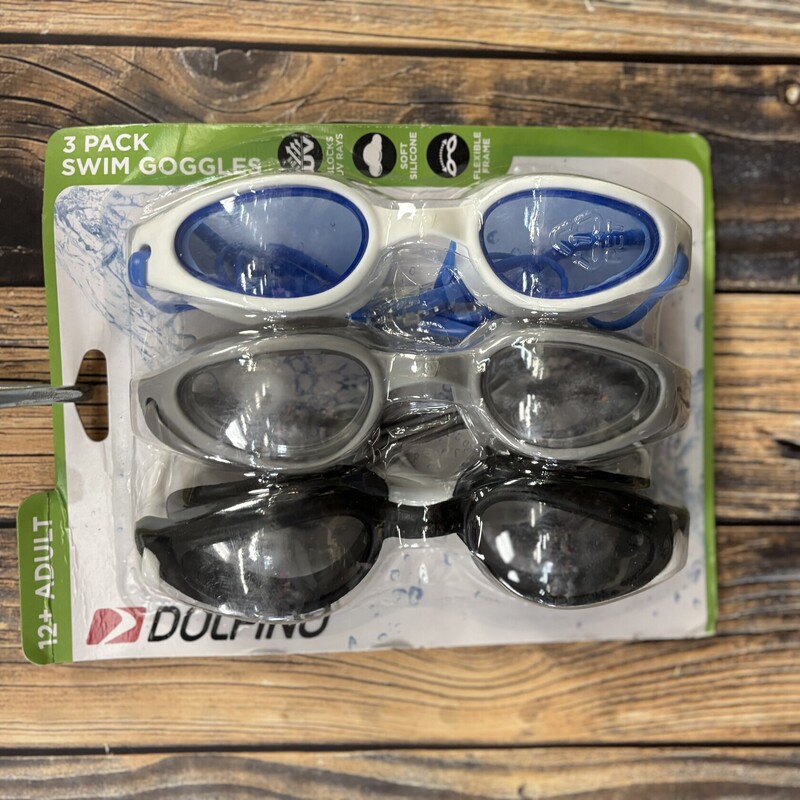 Adult 3 PK Swim Goggles