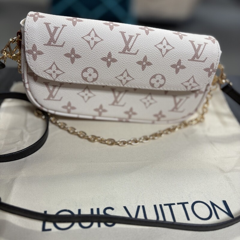 White/tan Designer Purse