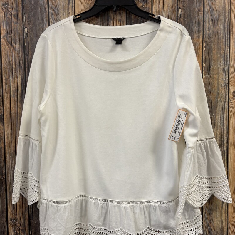 White Eyelet Shirt, Size: L