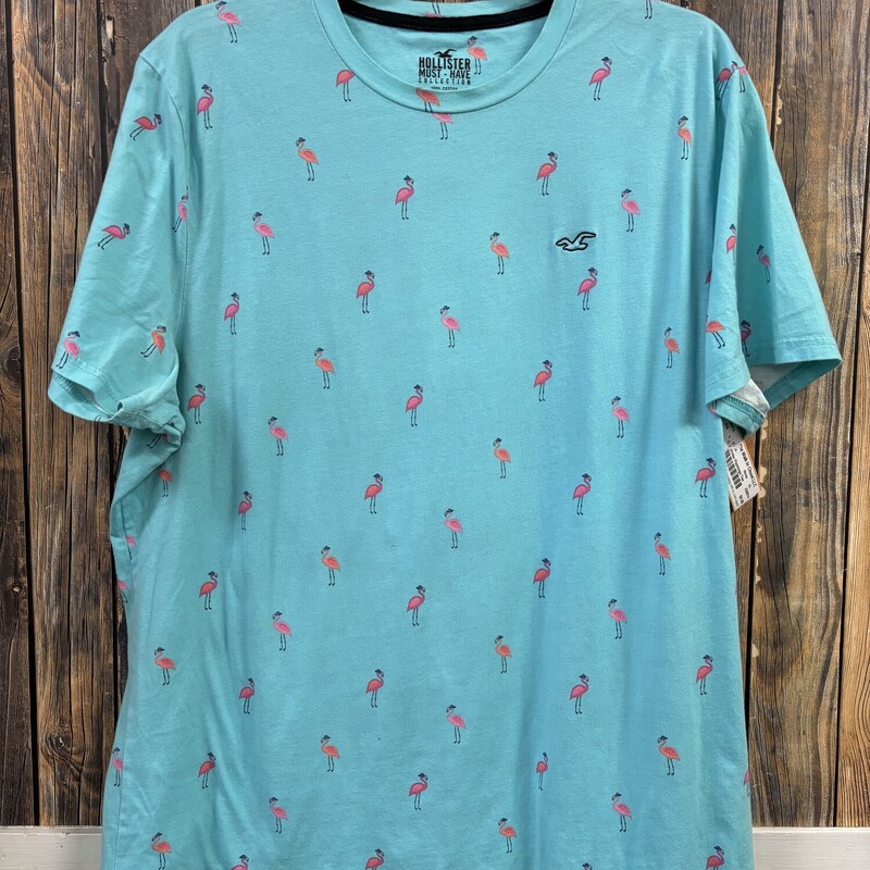 Hollister Flamingo Tee, Size: XL