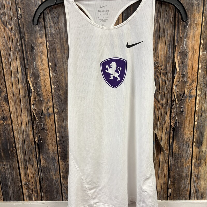 NWT White Nike Purple Lion Tank, Size: M