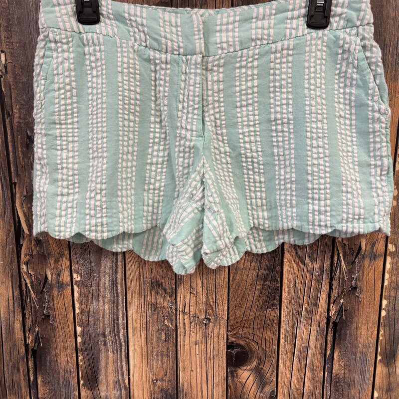 Crown & Ivy Teal Scallop Shorts, Size: 4