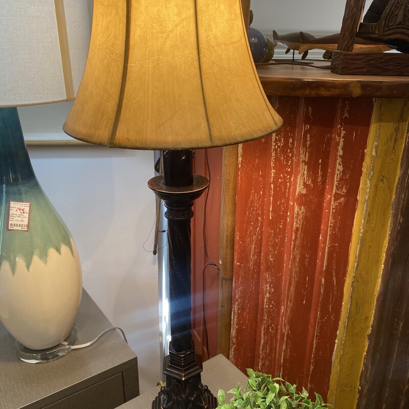 Tall Wood Base Lamp