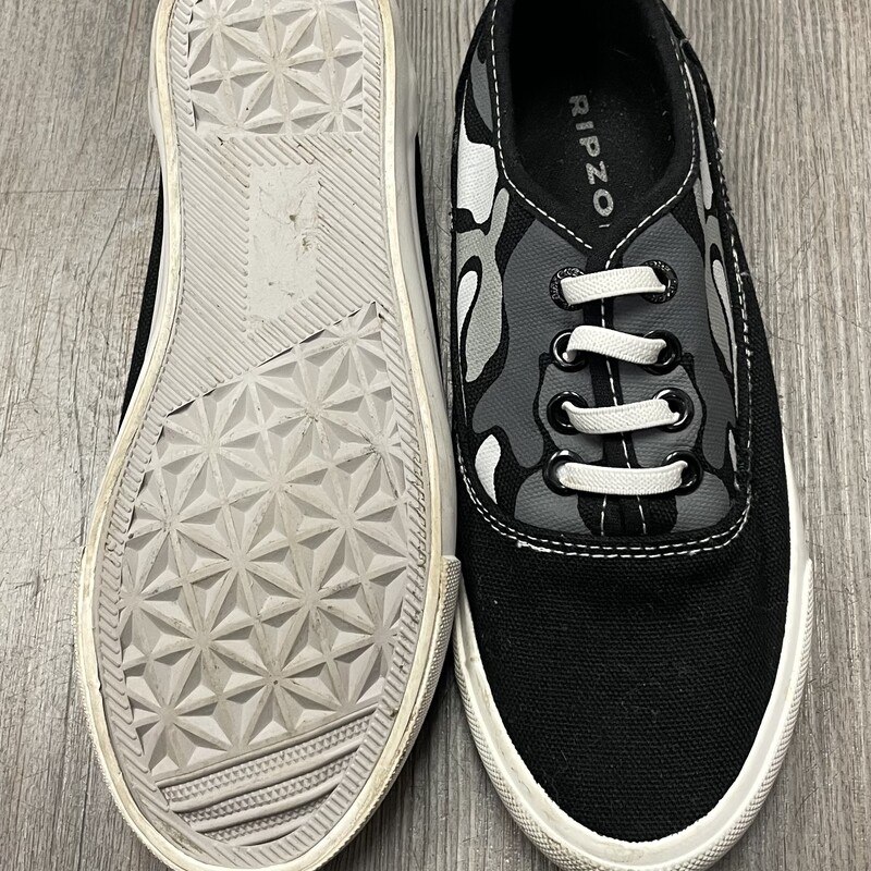 Ripzone Slip On Shoe, Black Camo, Size: 1Y