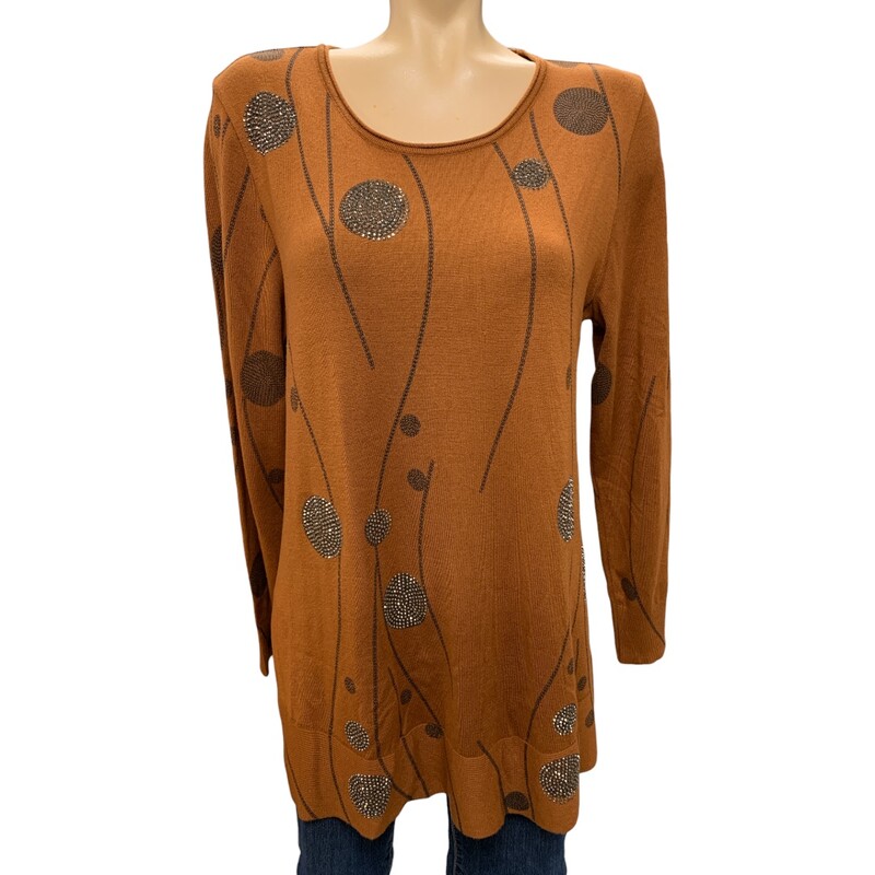 Tricotto Top LS, Brwn, Size: L