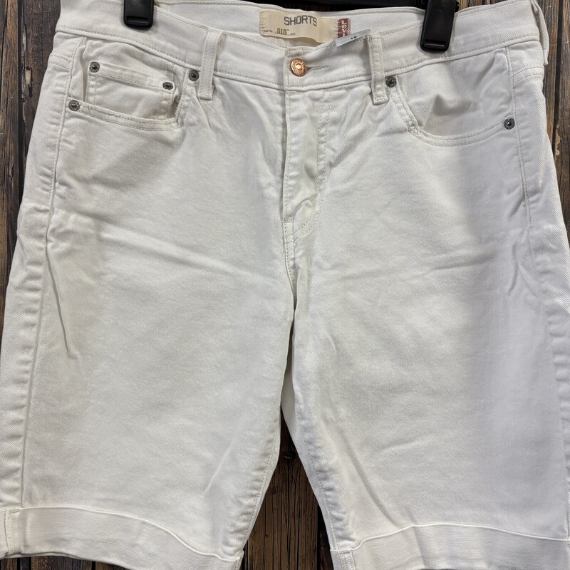 White Levi Shorts