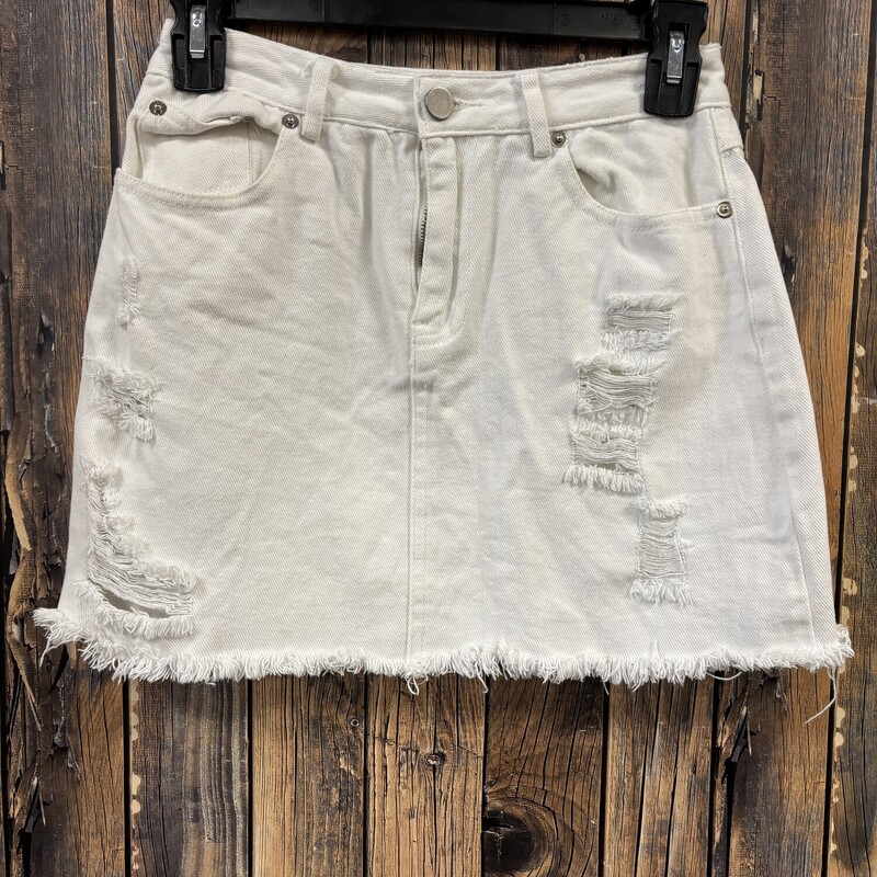 White Pink Lily Skirt, Size: S