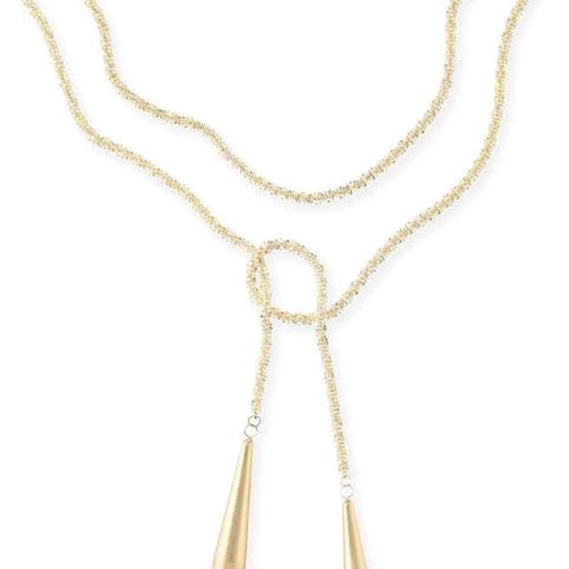 Kendra Scott Phara Tassel Necklace<br />
Gold Size: 50L<br />
Kendra Scott bag included