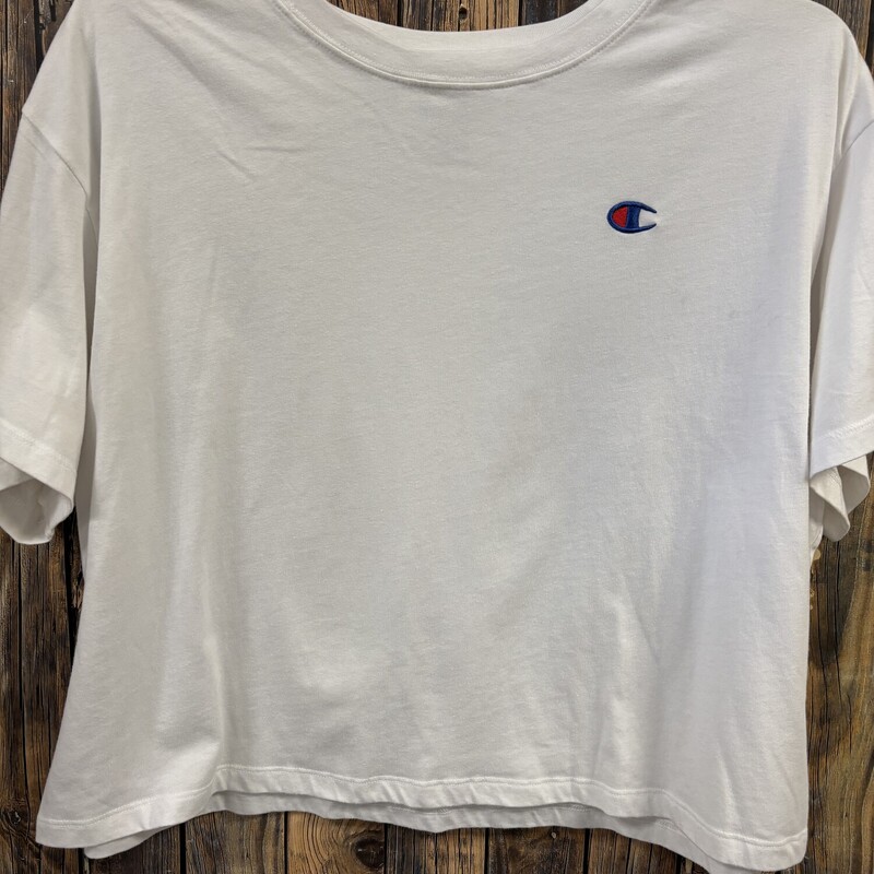 White Champion Crop Top, Size: 2X