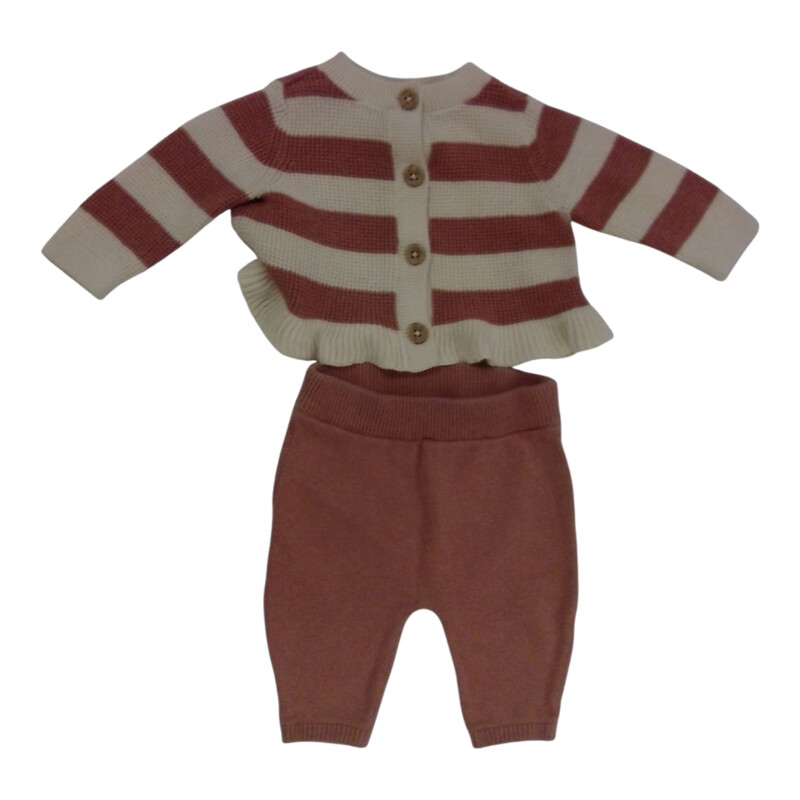 2pc Outfit Knit White/Ora