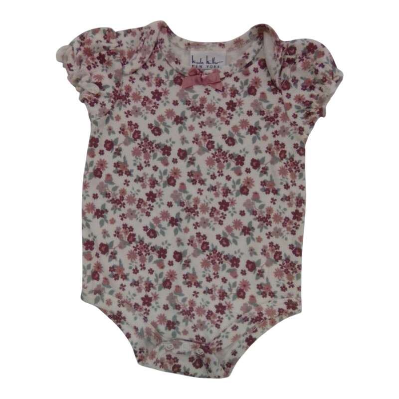 Onesie: Cream/Pink Floral