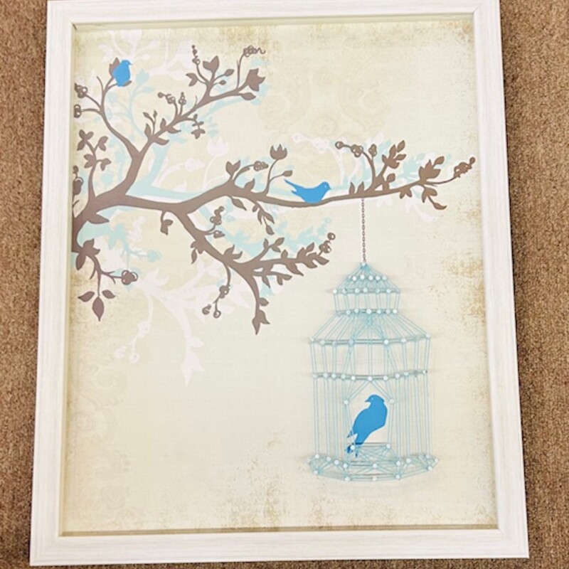 String Bird Cage Print