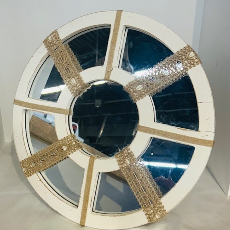 Porthole Burlap Standing