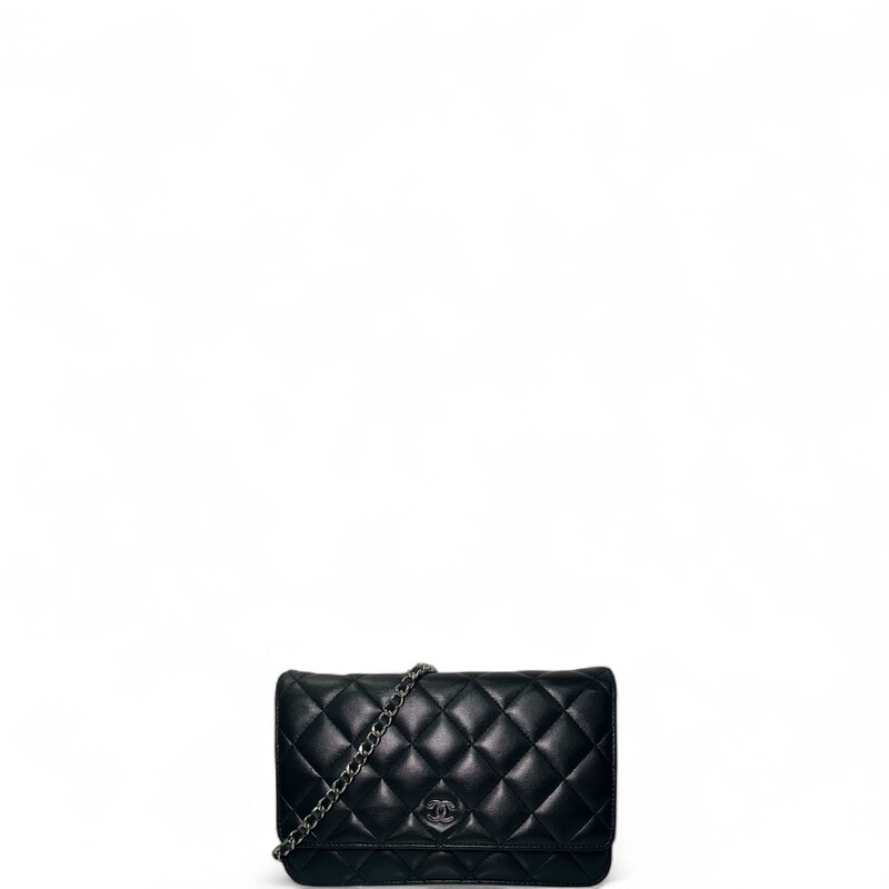 Chanel WOC Lambskin Silve