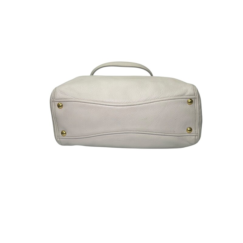 Miu Miu Vitello Daino Tote Pomice<br />
<br />
Factory Code:158<br />
<br />
Dimensions:<br />
Base length: 12.50 in<br />
Height: 9.25 in<br />
Width: 5.50 in<br />
Drop: 8.00 in<br />
Drop: 20.00 in<br />
<br />
In very good condition.  A few scuffs on the back and front of the bag.<br />
<br />
Comes with the original dust bag. No box.