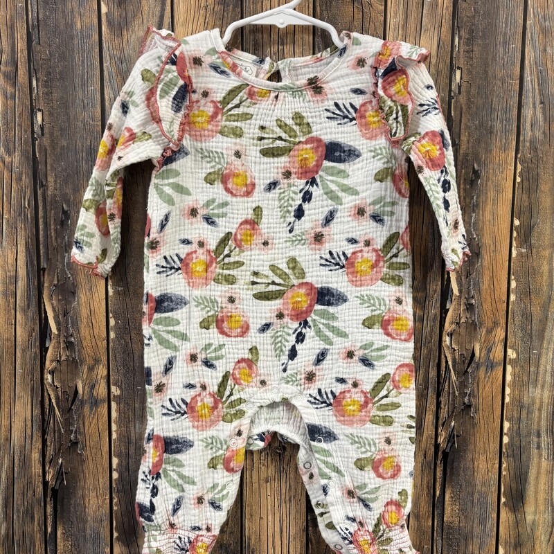 Mudpie Flower Romper, Size: 9-12 M