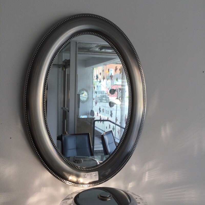 Oval Mirror - Silver Fram