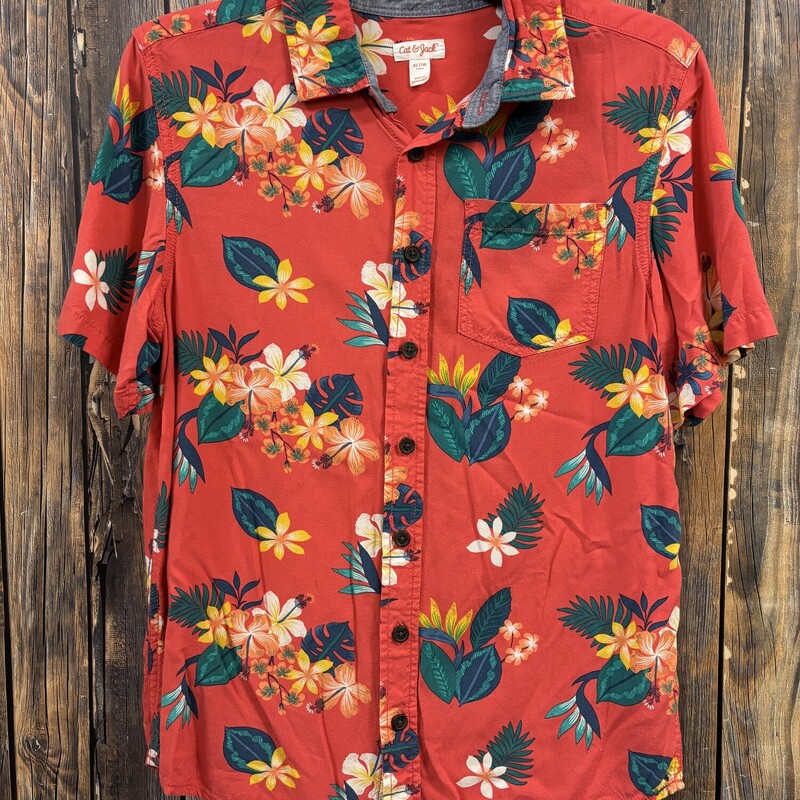 Coral Hawaiian Top