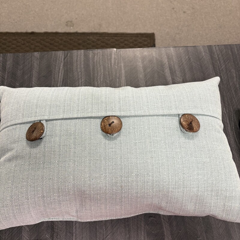 Sage Button Pillow