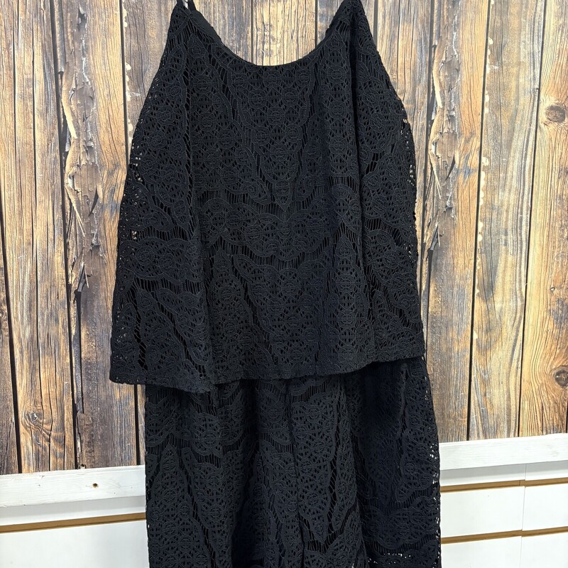 Black Lace Romper, Size: Small