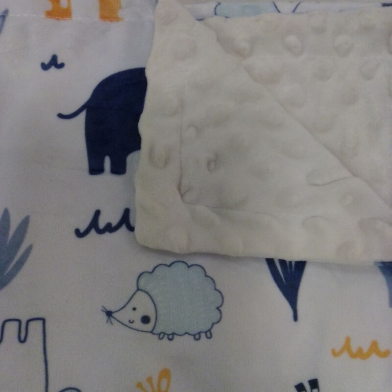 Blanket: White/Animals