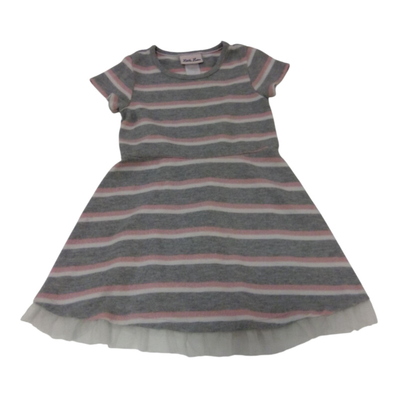 Dress: Grey/PK/Wh Stripes