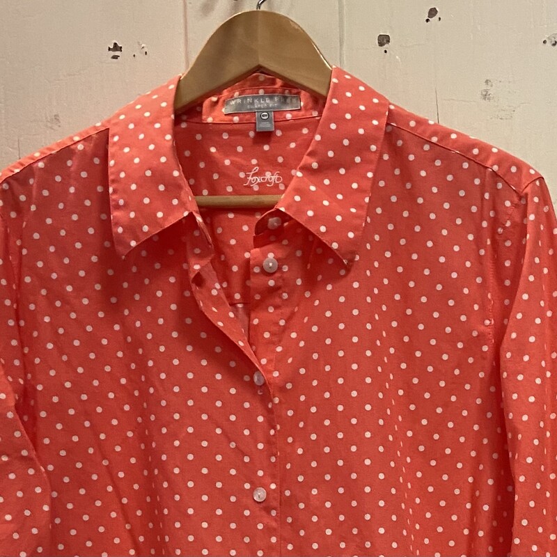 Coral/W Dot Btt Shirt
