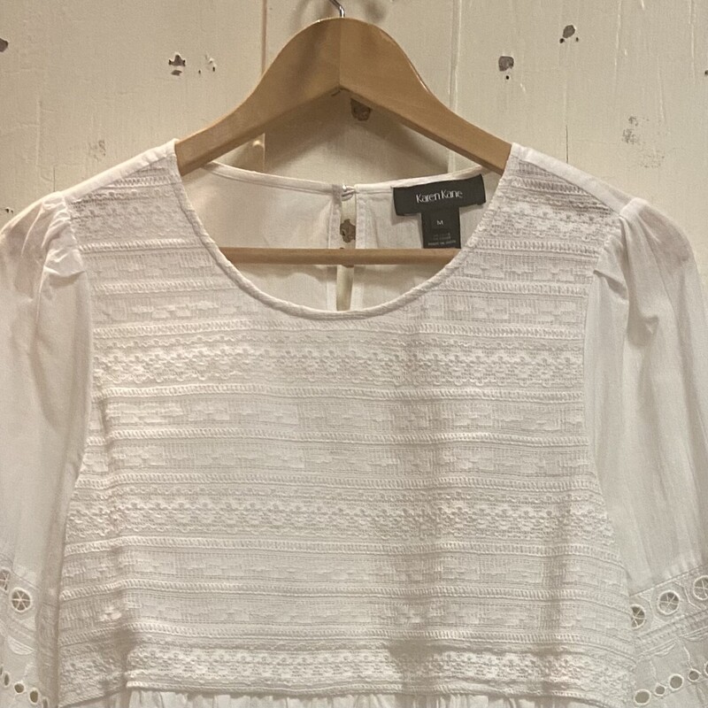 Wht Eyelet Top