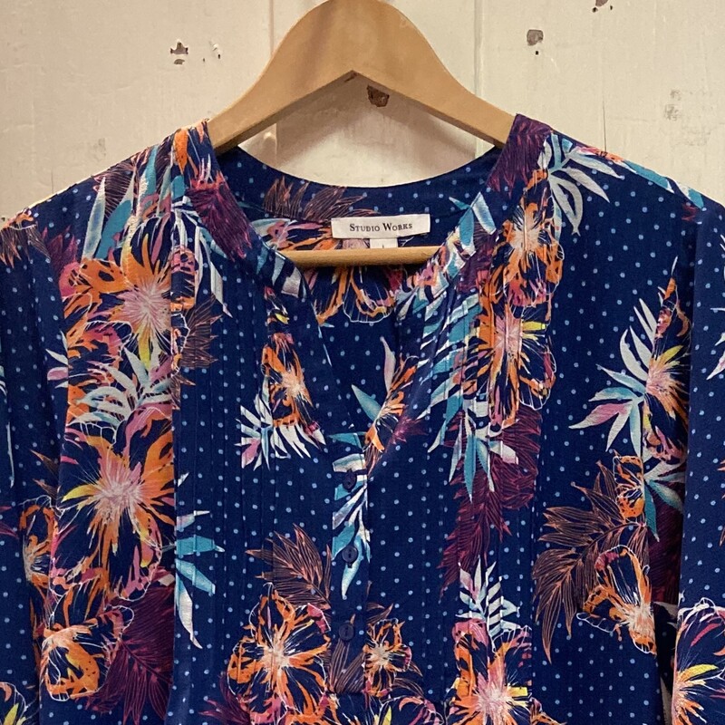Blu/O/P/Trq Pat Blouse