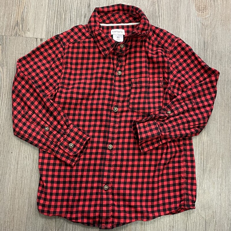 Carters Shirt Plaid LS