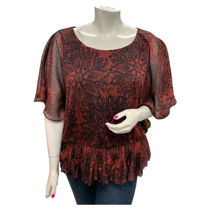 Dressbarn, Burg/blk, Size: XL