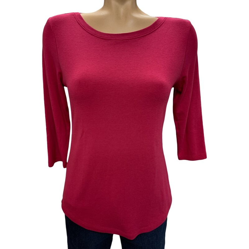 Tahari Top LS, Ruby, Size: M