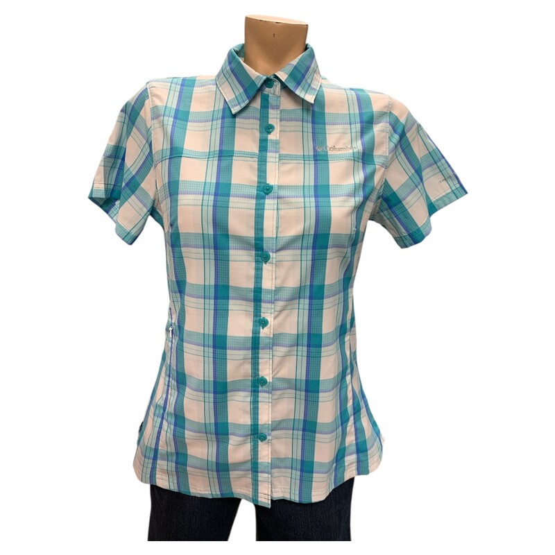 Columbia Golf Top, Blue/whi, Size: S