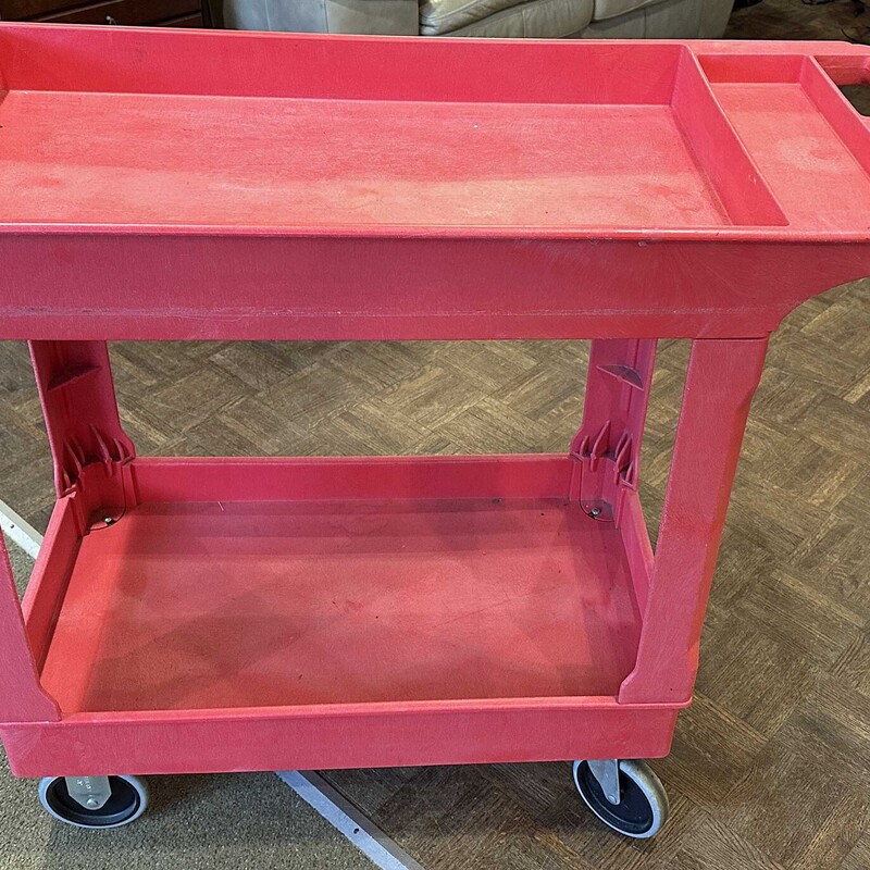 Rolling Red Utility Cart
39 In x 18 In x 34 In.