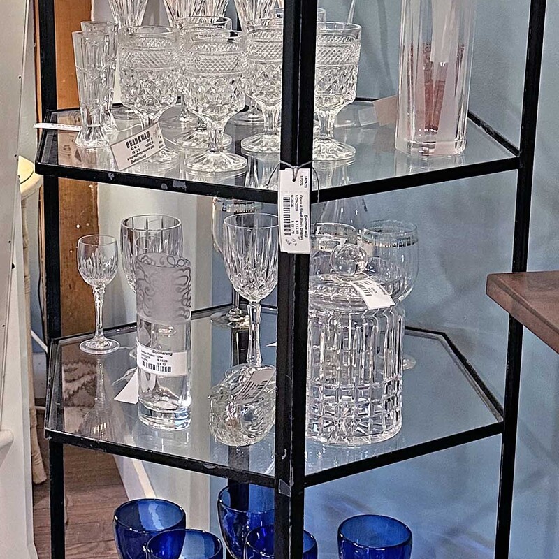 4 Shelf Metal/Glass Stand,
60  x 24 x 12