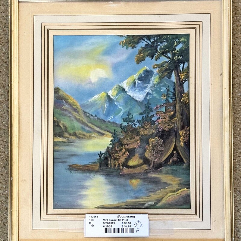 Vint Sunset Mt Print