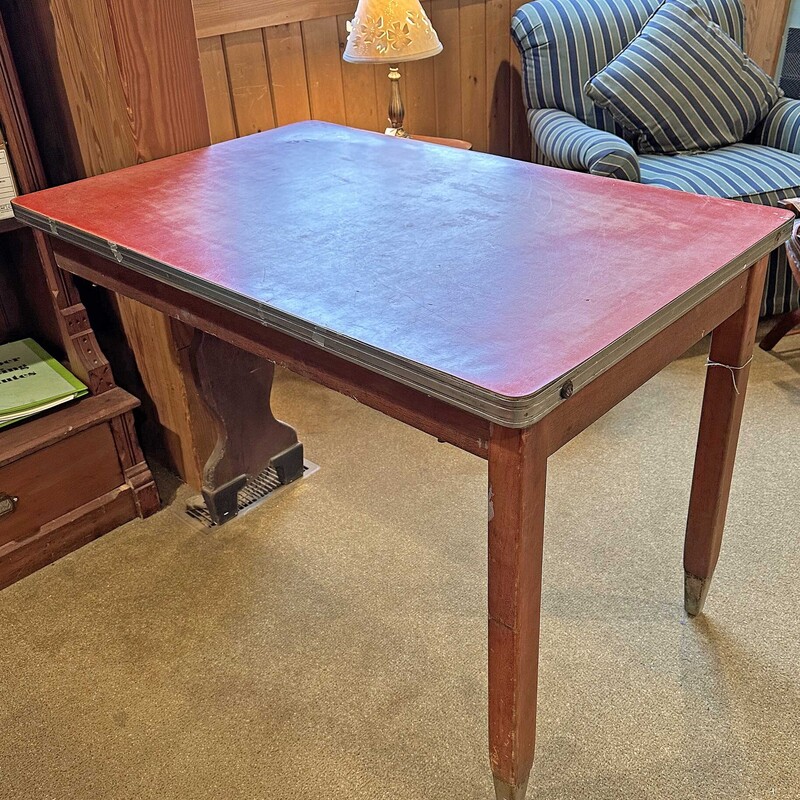 Red Topped Work Table