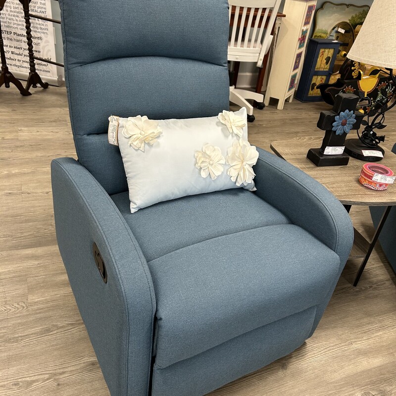 Blue Wall Hugger Recliner