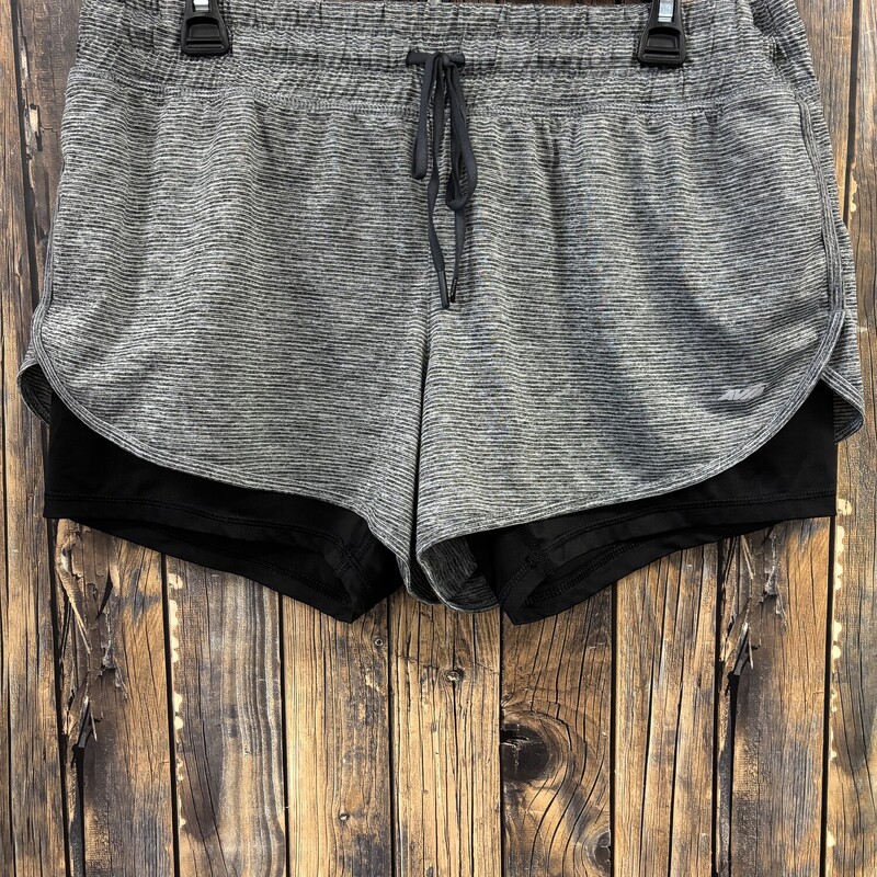 Grey & Black Avia Shorts
