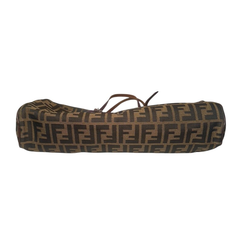 Fendi Zucca Bowling Buckle Bag<br />
<br />
Serial Code: 71-18560-0012<br />
<br />
Dimensions:<br />
Shoulder Strap Drop Max: 7.75<br />
Shoulder Strap Drop Min: 5<br />
Height: 5<br />
Width: 14.75<br />
Depth: 3.25<br />
<br />
In very good condition. Minor hardware scratches.<br />
<br />
Does not come with original dust bag or box.