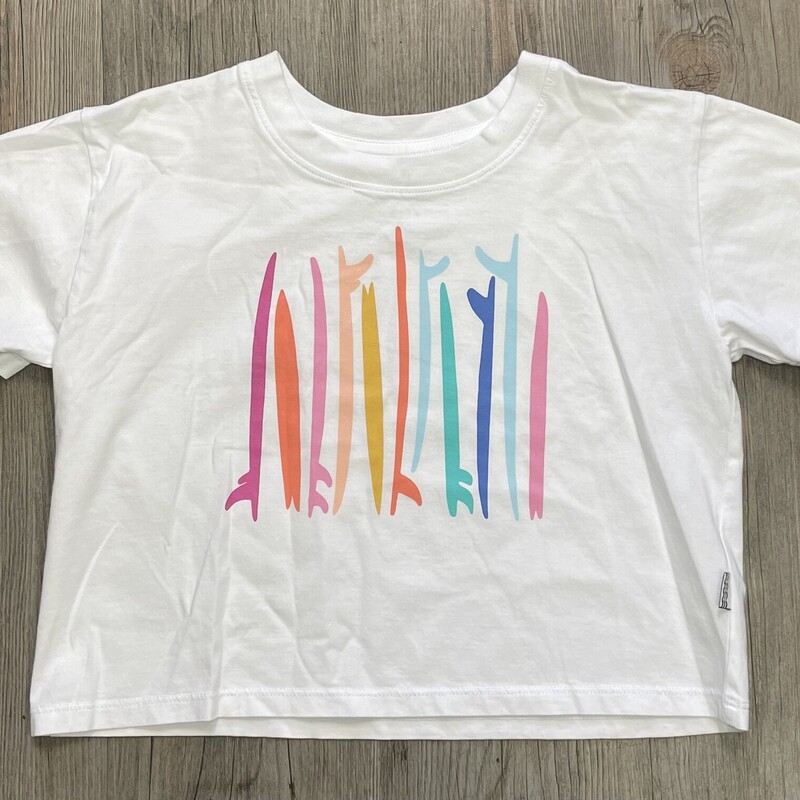 F4A Rainbow Surf Cropped Tee, White, Size: 6-7Y
NEW